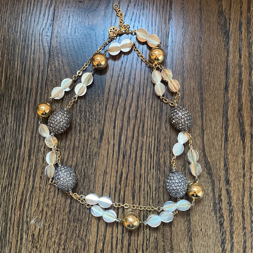 Tory Burch Crystal Ball Necklace